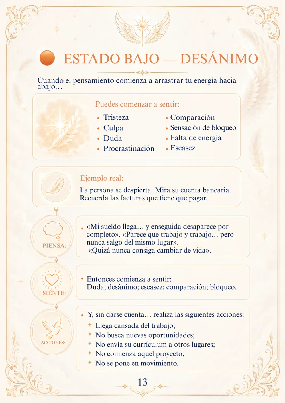 Estado bajo y desánimo