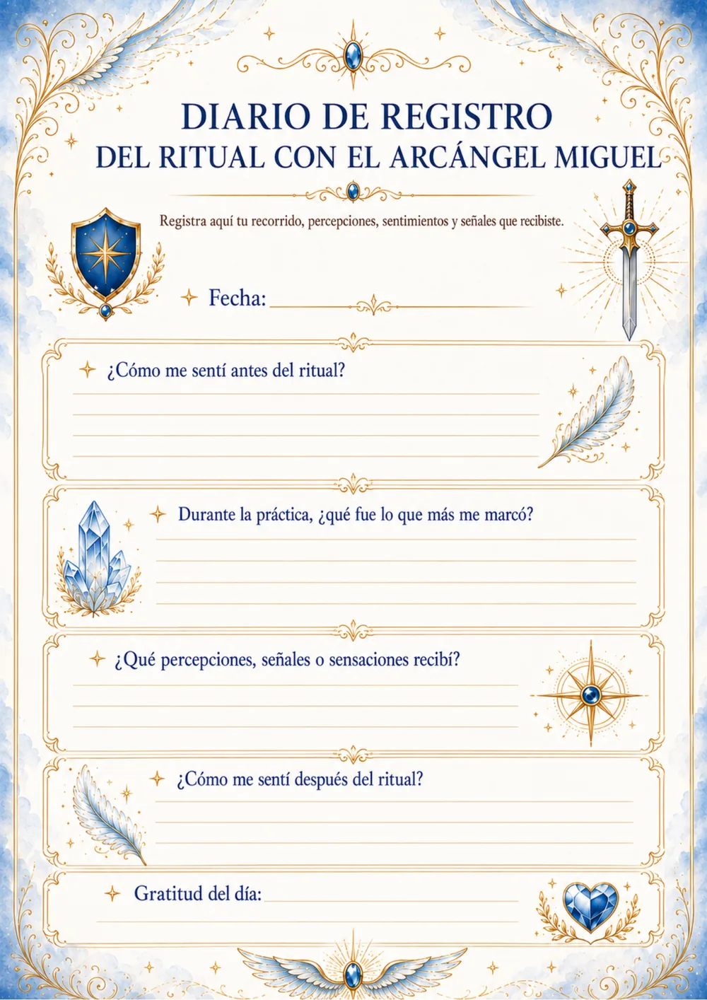 Diario del ritual del Arcángel Miguel